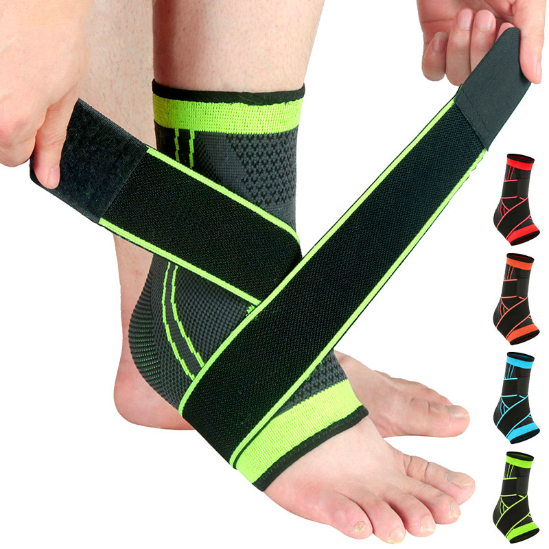 Ankle Brace Compression Sleeve with Adjustable Straps, Arch Support