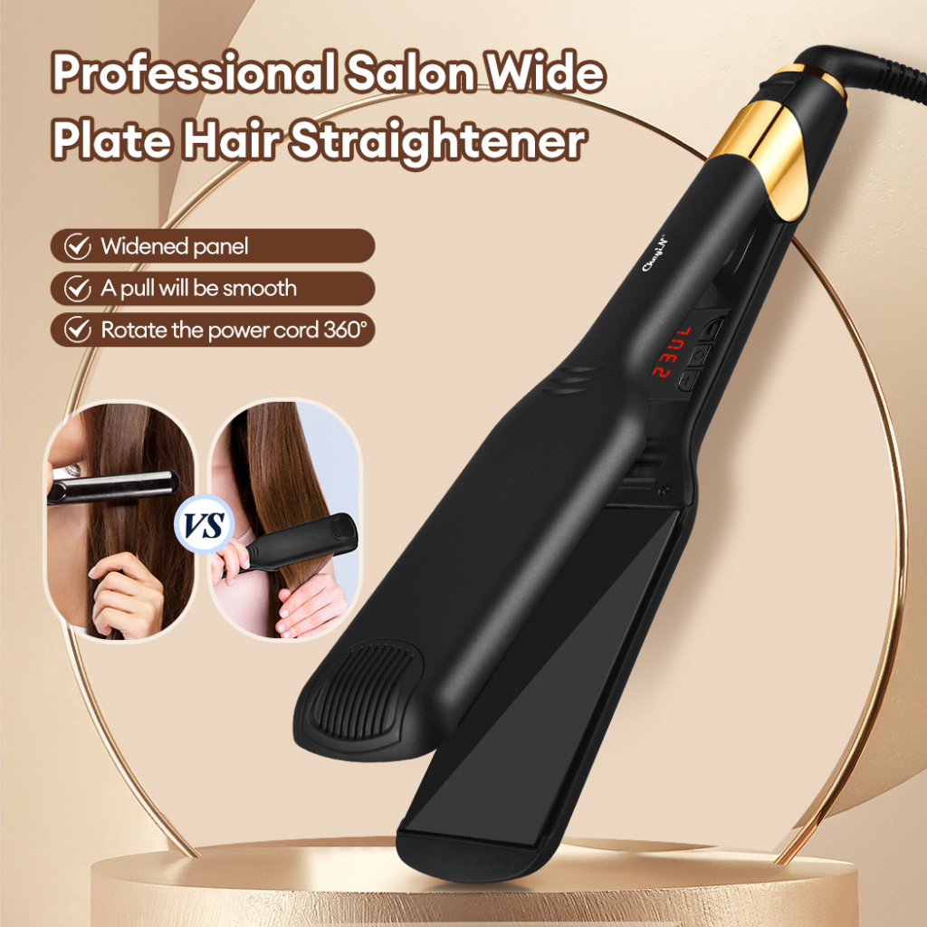 CkeyiN Wide Plate Hair Straightener 55MM Professional Hair Straightener