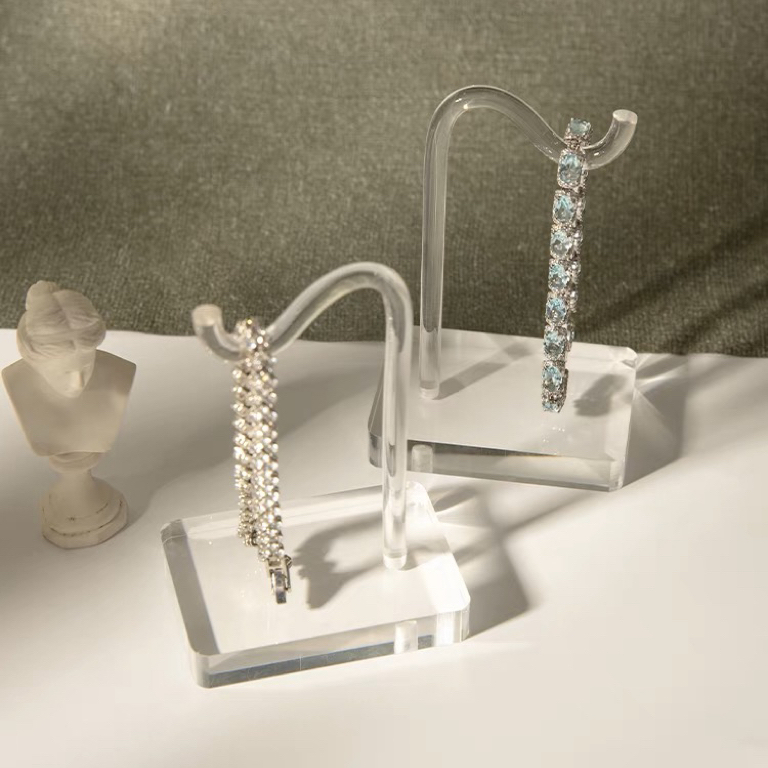 Clear Jewelry Bracelet Display Holder Bangle Organizer Rack Bracelet ...
