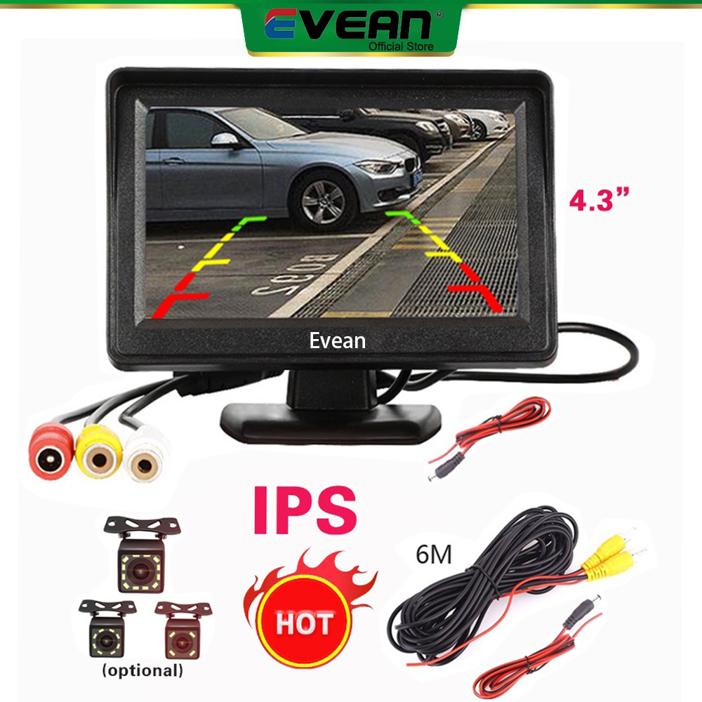 Evean 4.3 Inch IPS Car Rear View Monitor Reversing LCD Display with HD ...