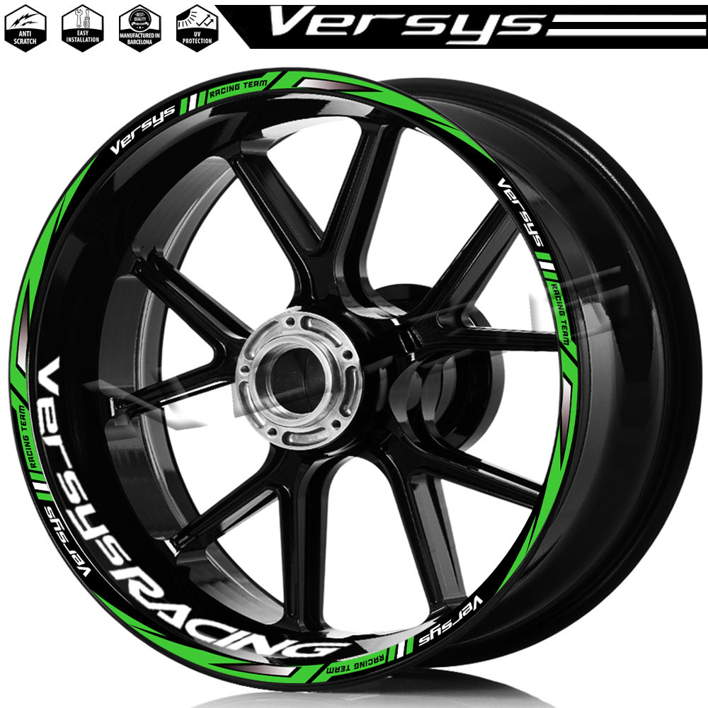 Reflective Motorcycle Wheel Rim Sticker Decal Waterproof For KAWASAKI ...