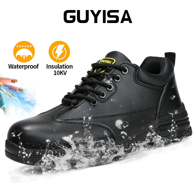 GUYISA Safety Shoes Insulated 10KV Electrical Shoes Waterproof Oil Resistant Smash Resistant