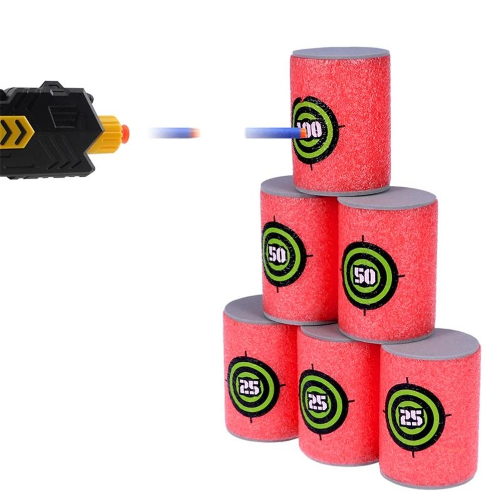 6pcs Target Cans Soft Foam EVA Bullet Targets Dart Toys for Nerf N ...