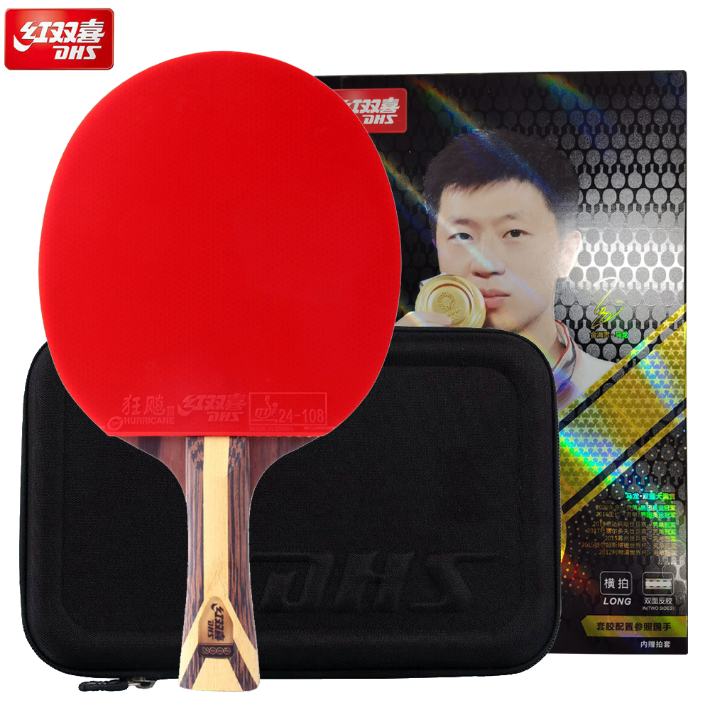 Genuine DHS 9002/9006 Professional Table Tennis Racket With Hurricane 8 And Hurricane 3 Rubber