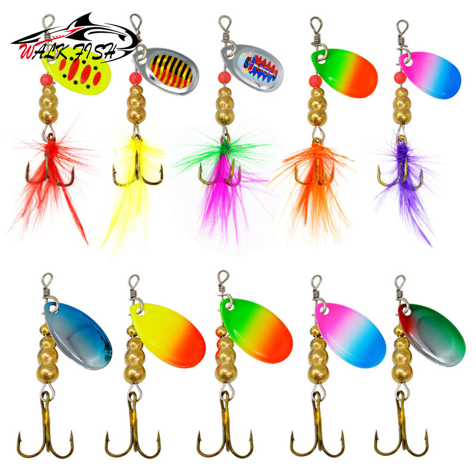 WALK FISH Fishing Lure Hand Shake Rotation Sequins 3g 4.5g Spin Bait