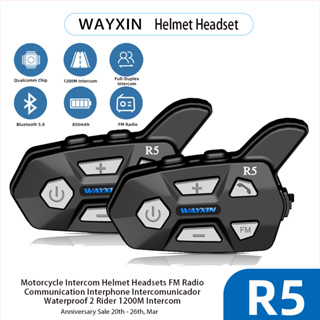Helmet interphone bluetooth headset 1200 meters wireless intercom