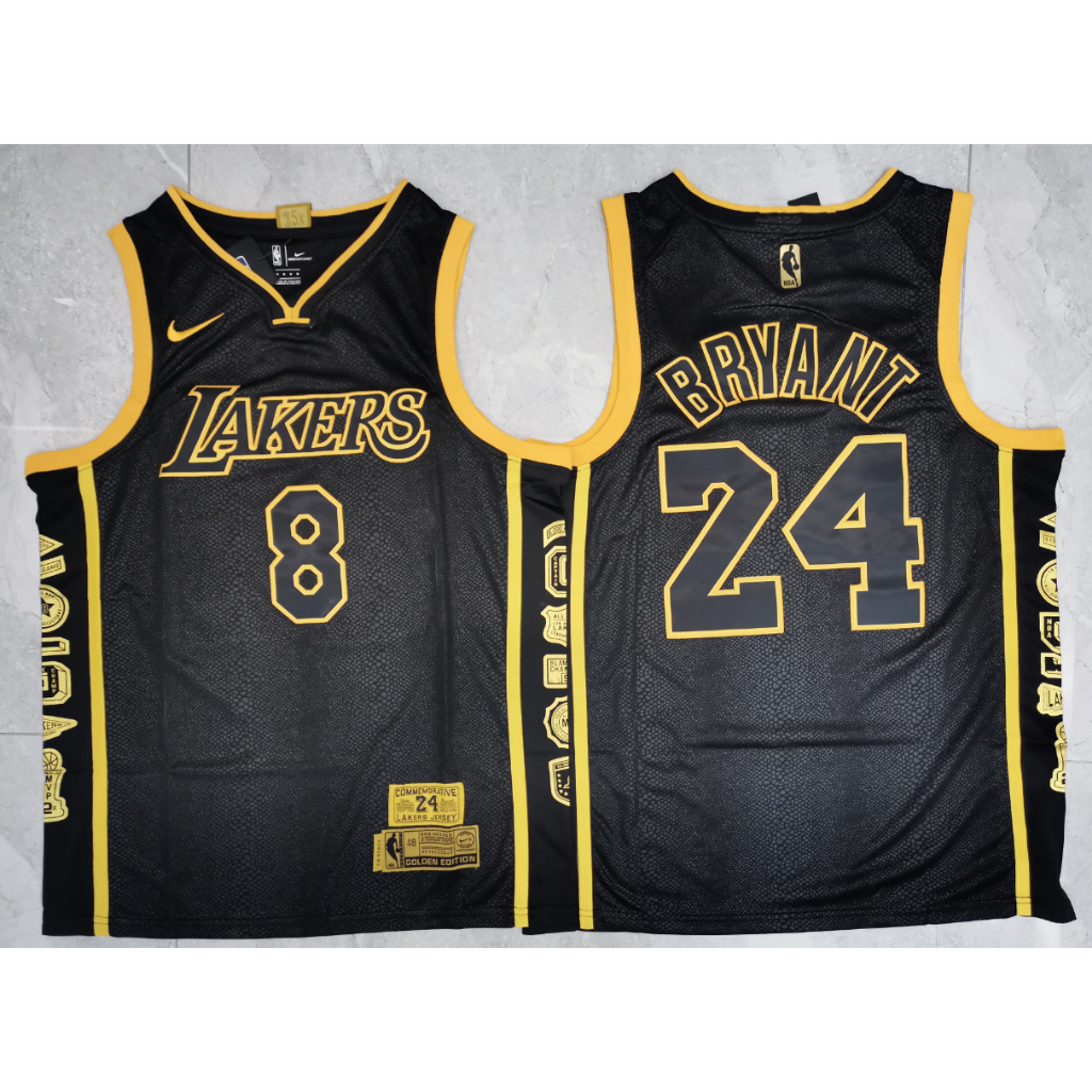 2021 new Front 8 back 24 NBA men s Los Angeles Lakers 24 Kobe Bryant Multiple honor logos on the side embroidery basket