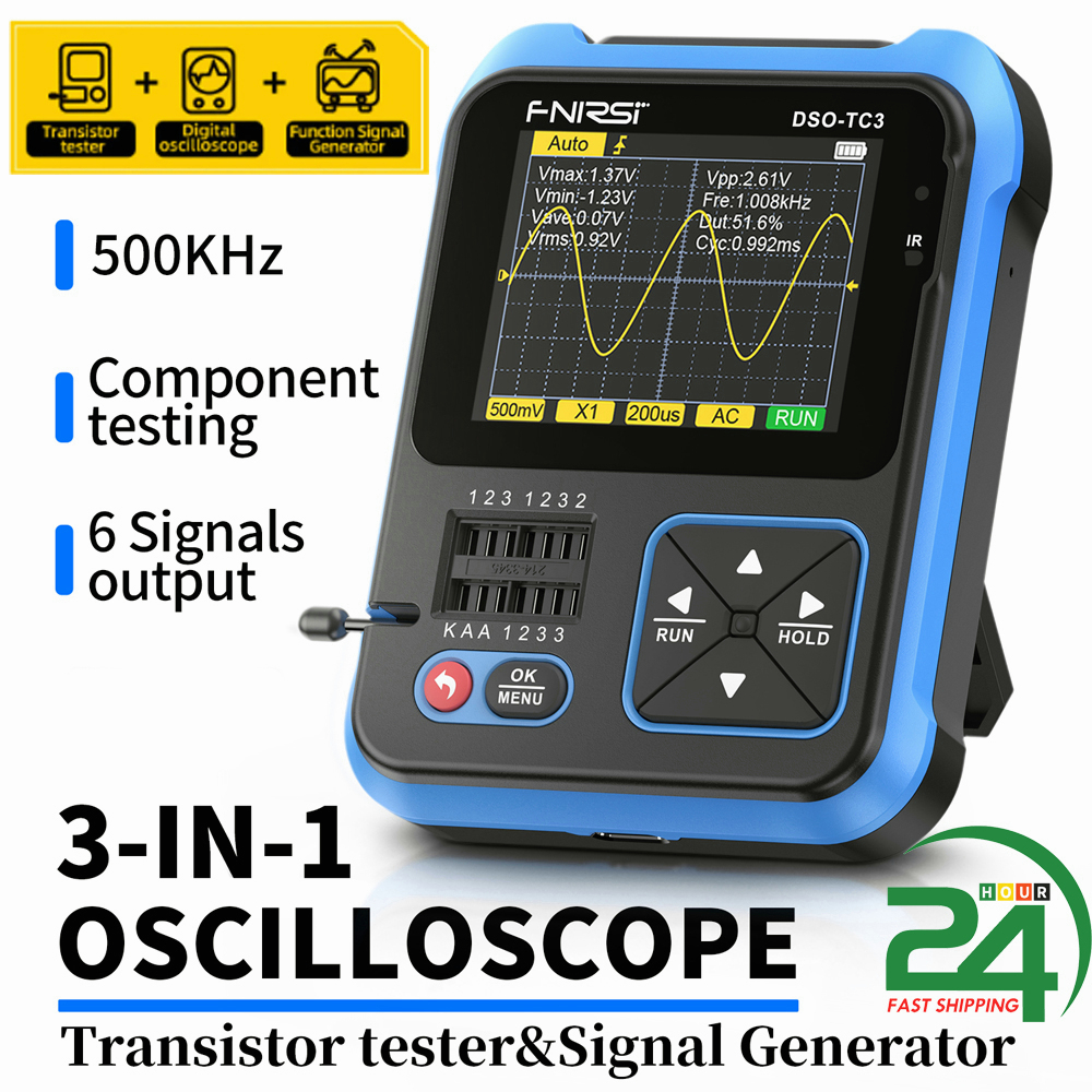 FNIRSI DSOTC3 Digital Oscilloscope Transistor Tester Function Signal