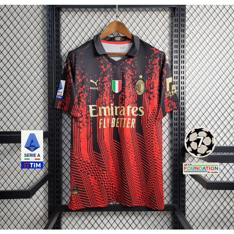 AC Milan 4th jersey 22/23 Fans version kit S-4XL 、Can add your name and ...