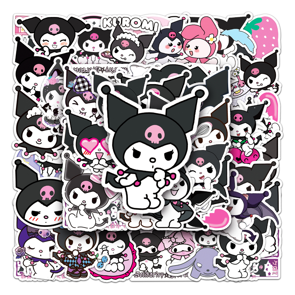 50 Piece Funny Kuromi sanrio DIY Creative Motor Stickers Car Stickers ...