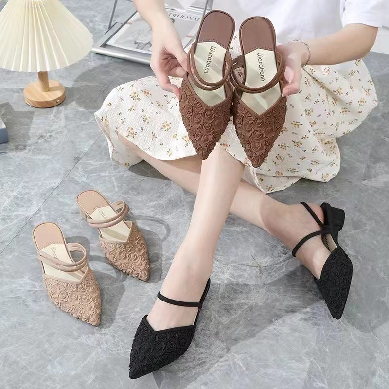 Pointed toe cheap jelly flats