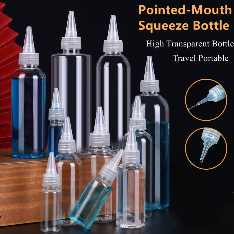 Transparent Plastic Squeeze Dropper Bottles Ink Glue Empty Bottle