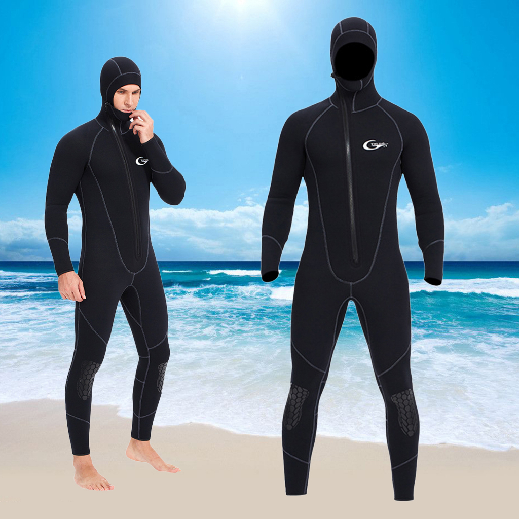 [In Stock] 3mm Neoprene Wetsuit, Front Zip Full Body Diving Suit, One