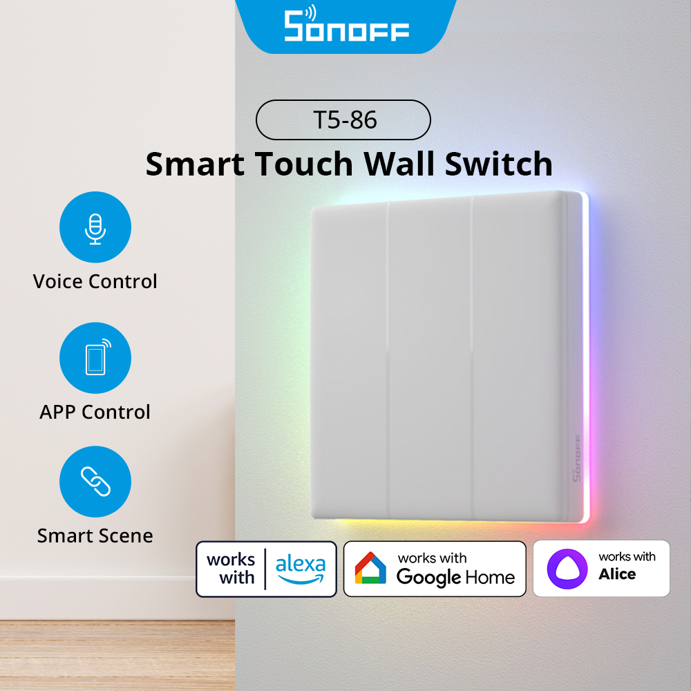 SONOFF T5 TX Ultimate Smart Wall Switch Full Touch Access LED Light ...