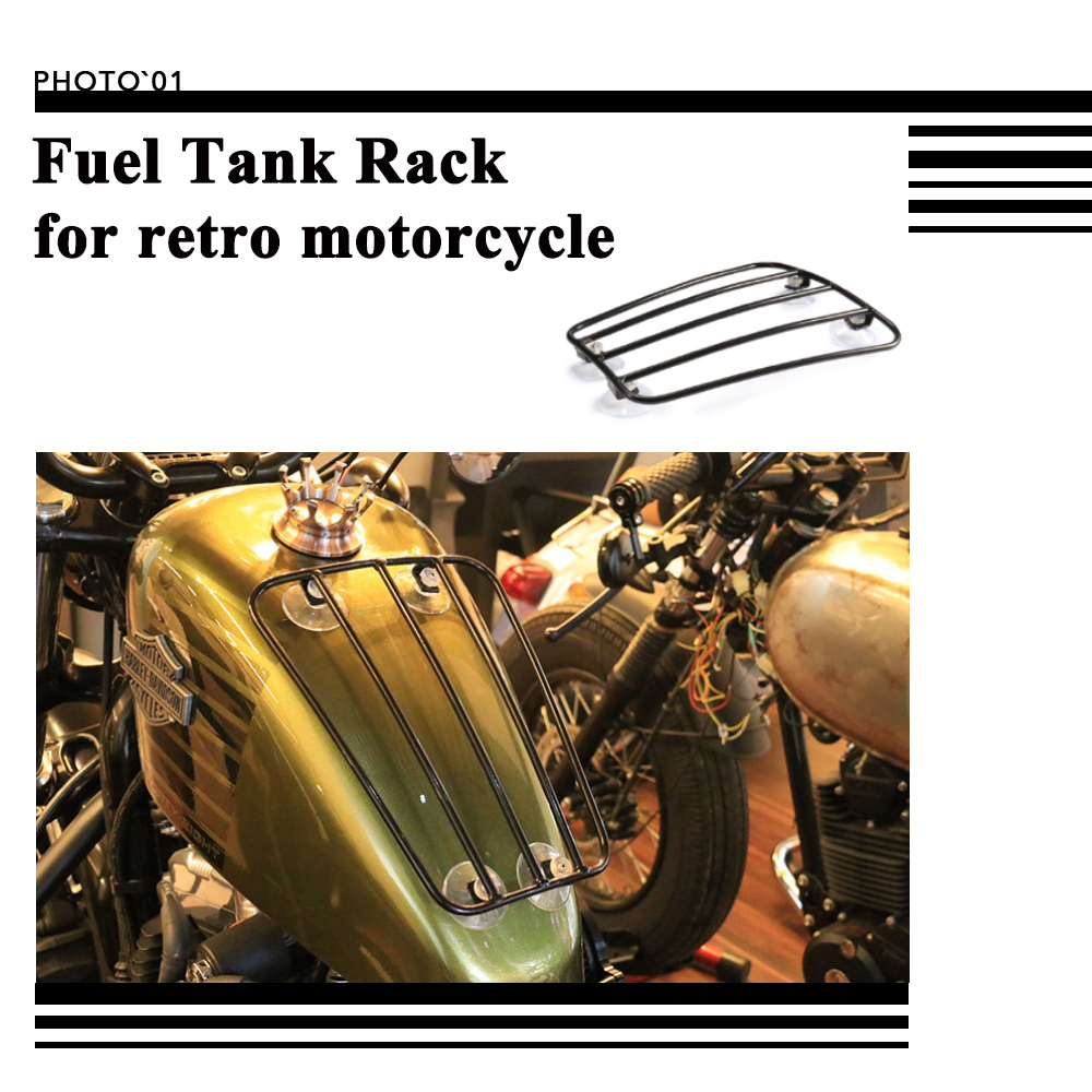 PSLER For Universal Retro Motorcycle Fuel Tank Rack Carrier Luggage