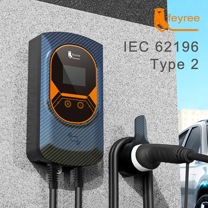 Feyree Ev Charging Station 32a Electric Vehicle Car Charger Evse Wallbox Wallmount 761122kw 7021