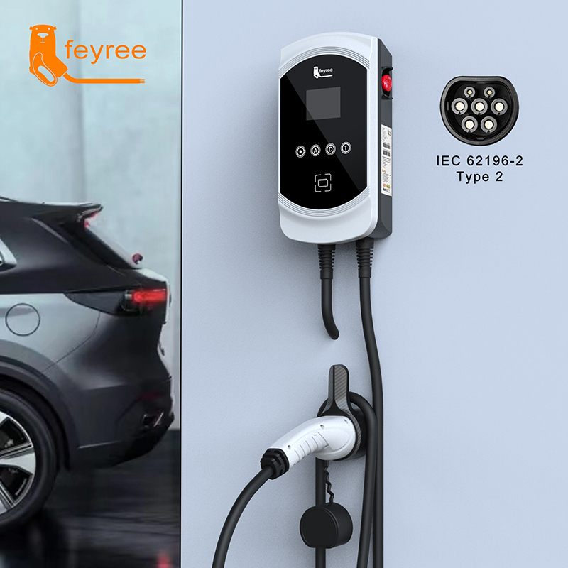 Feyree Ev Charger 22kw 32a 3 Phase Evse Wallbox Electric Vehicle Car Charging Station With Type 2866