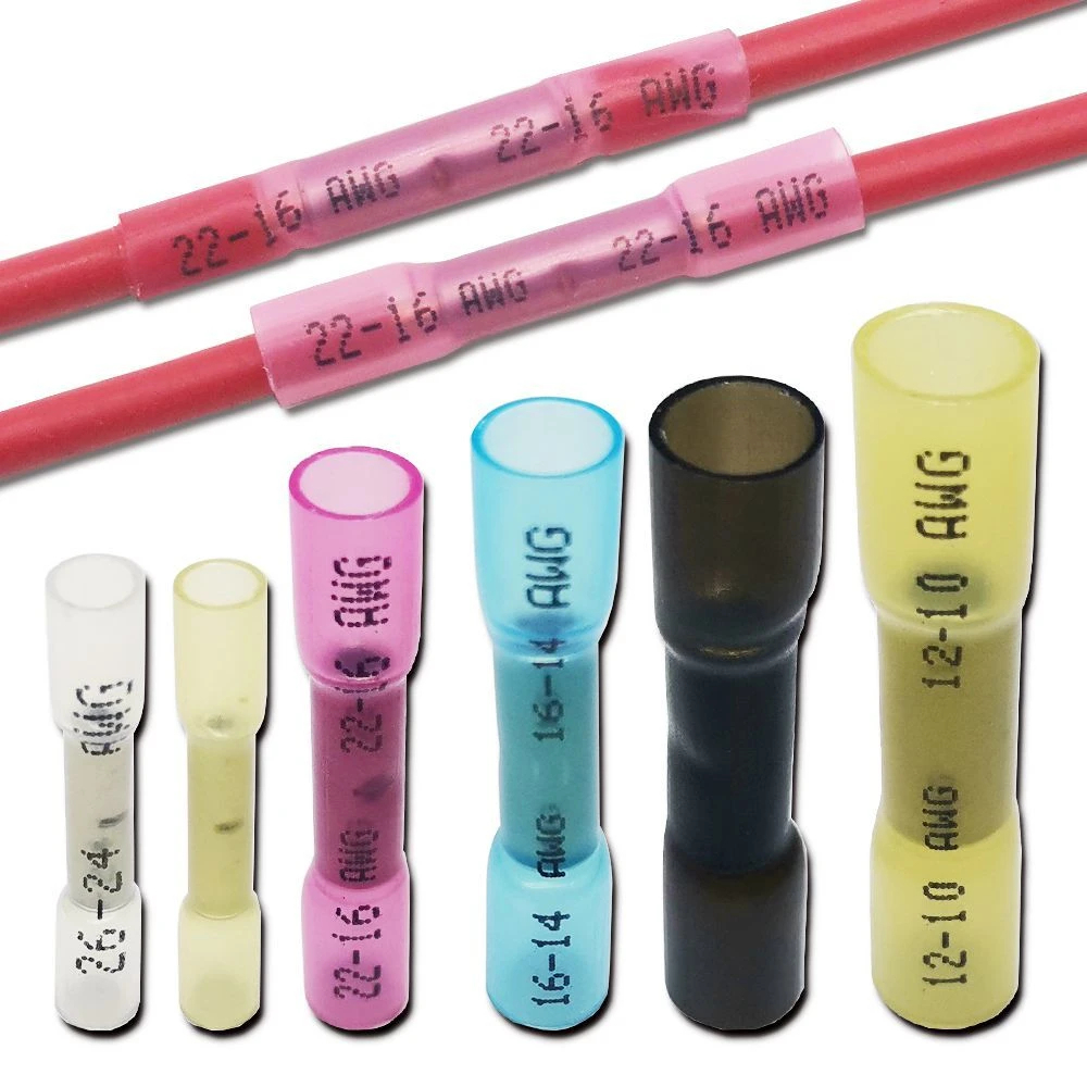 Heat Shrink Butt Wire Connectors Waterproof Insulated Automobile Wire ...
