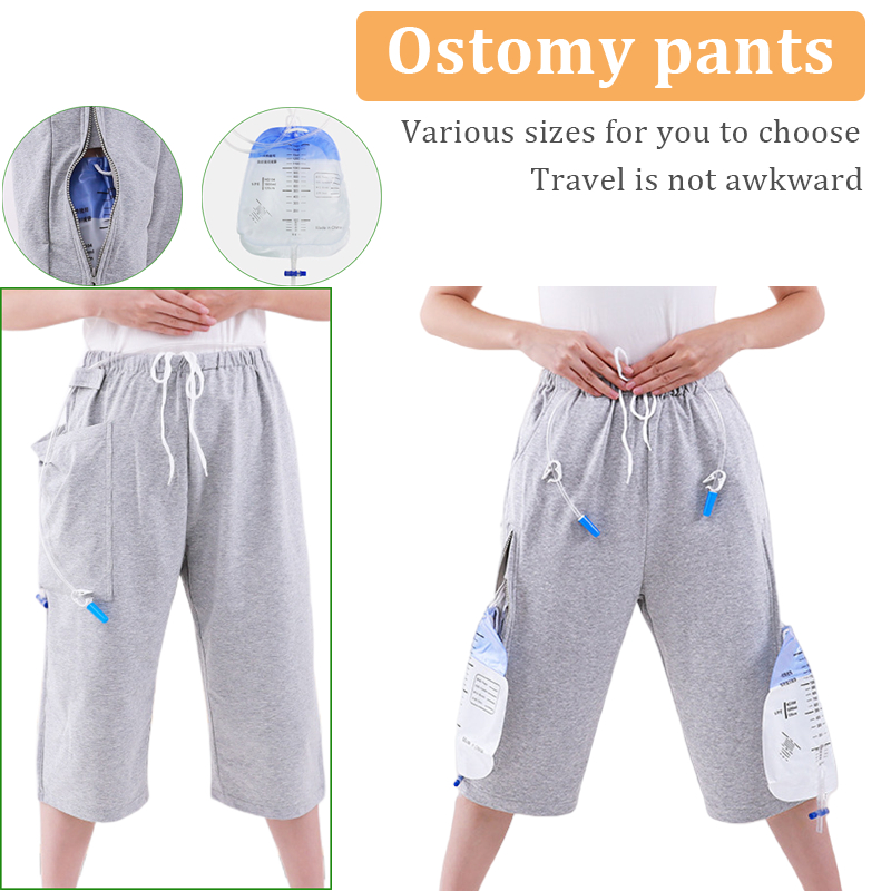 Spring and summer hidden urine bag bladder stoma pants set urine bag