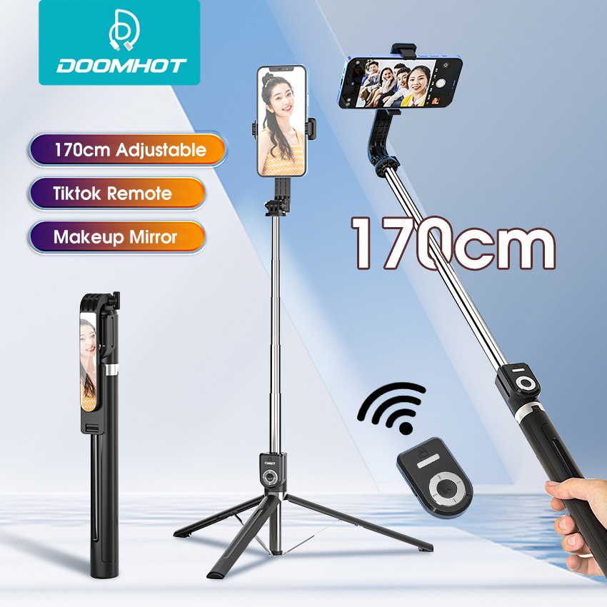 Doomhot Selfie Stick 1 7m Long Selfie Stick Dual Fill Light Mobile