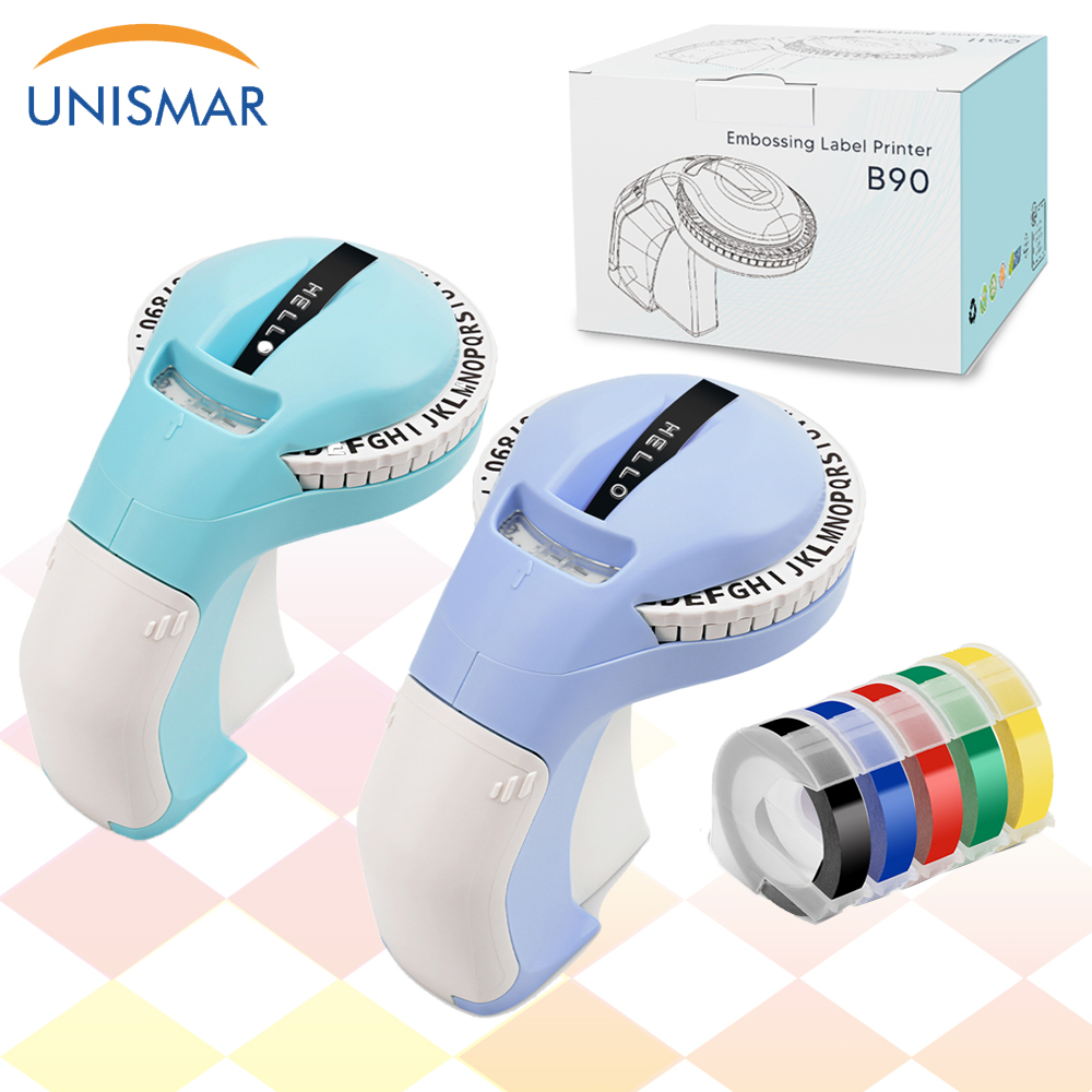 B90 Handheld Embossing Label Maker / Embossing 3D Label Tape 9mm x 3m