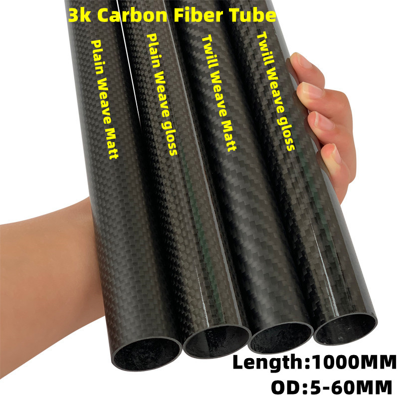 Matt 1 X 3k Carbon Fiber Tube OD 30mm X ID 28mm X 1000mm (1 M) (Roll Wrapped) | UK