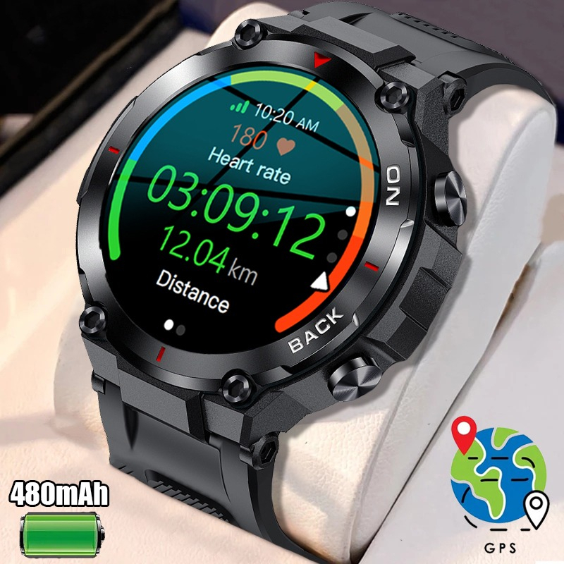 Outdoor Military Watch 5ATM Waterproof Watches Bluetooth Smartwatch Sport  For Men Watch 2023 New Clock For Xiaomi realme Huawei