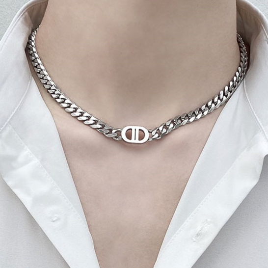 Titanium steel necklace fashion hip hop chain trend cool men's ...