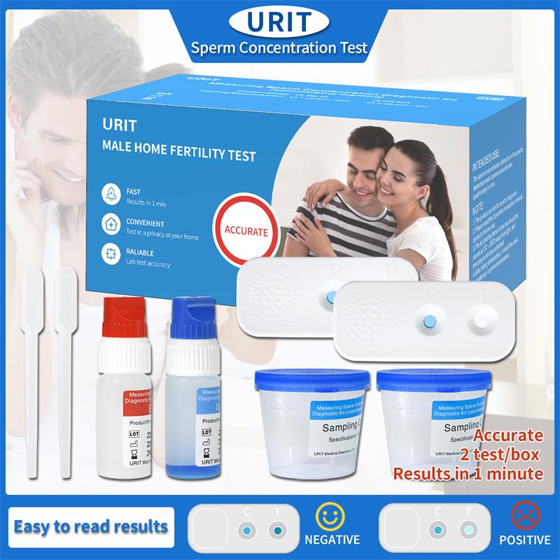 URIT 2 SET Sperm Count Test Kit One Step Male Fertility Test Sperm Concentration Quickest Test