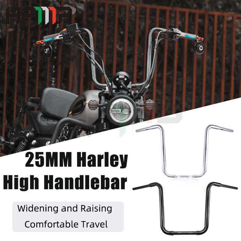 Motorcycle 18" 25mm Rise APE Hangers Bars 11/4" Fat Handlebars For