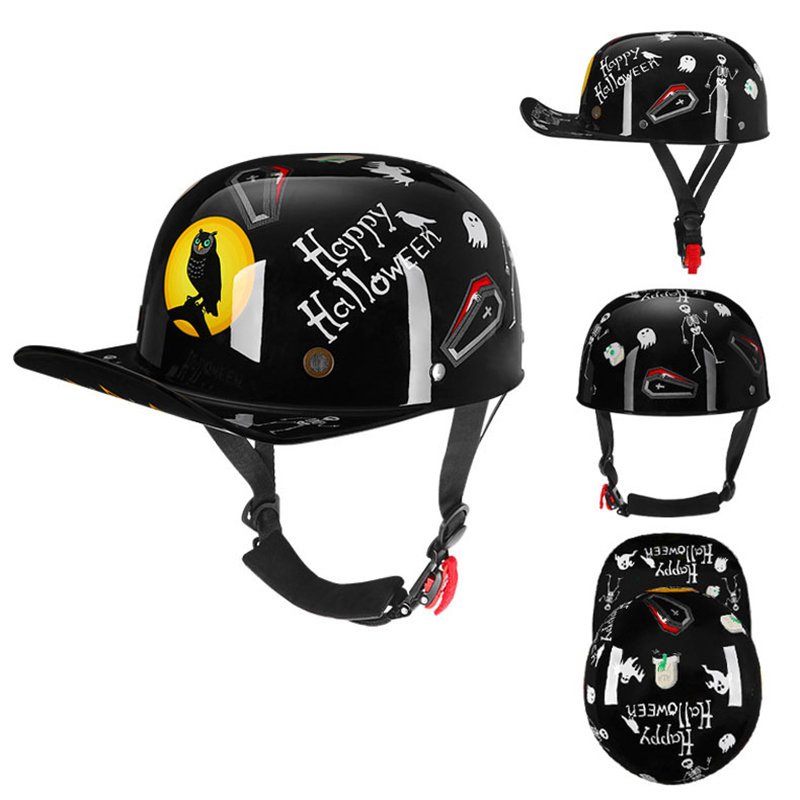 Helmet Retro baseball cap motorcycle helmet vespa urban mens women