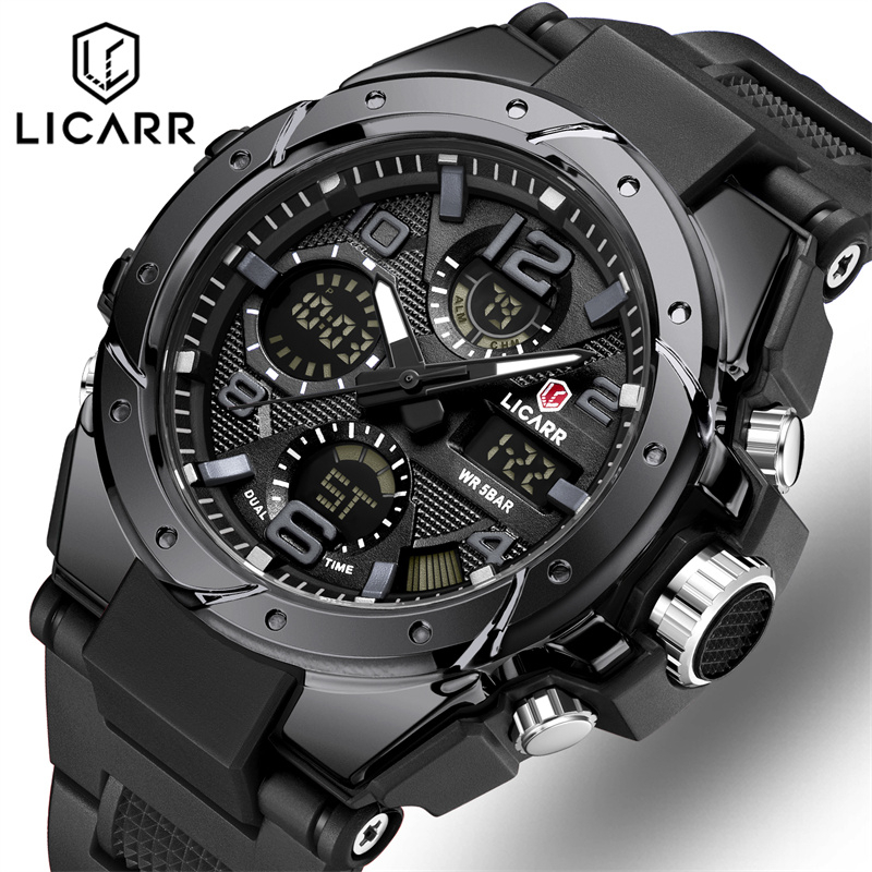 LICARR Brand Original Men's Watch Digital Sports Waterproof Fashion Men