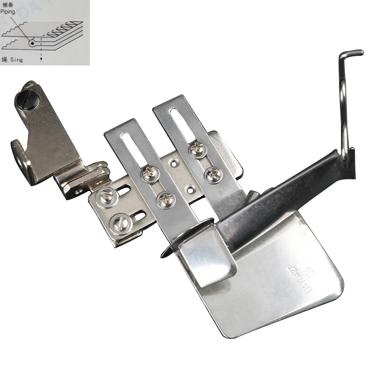 Side Seam Folder Binder Piping Folder Attachment for 4 or 5 Thread