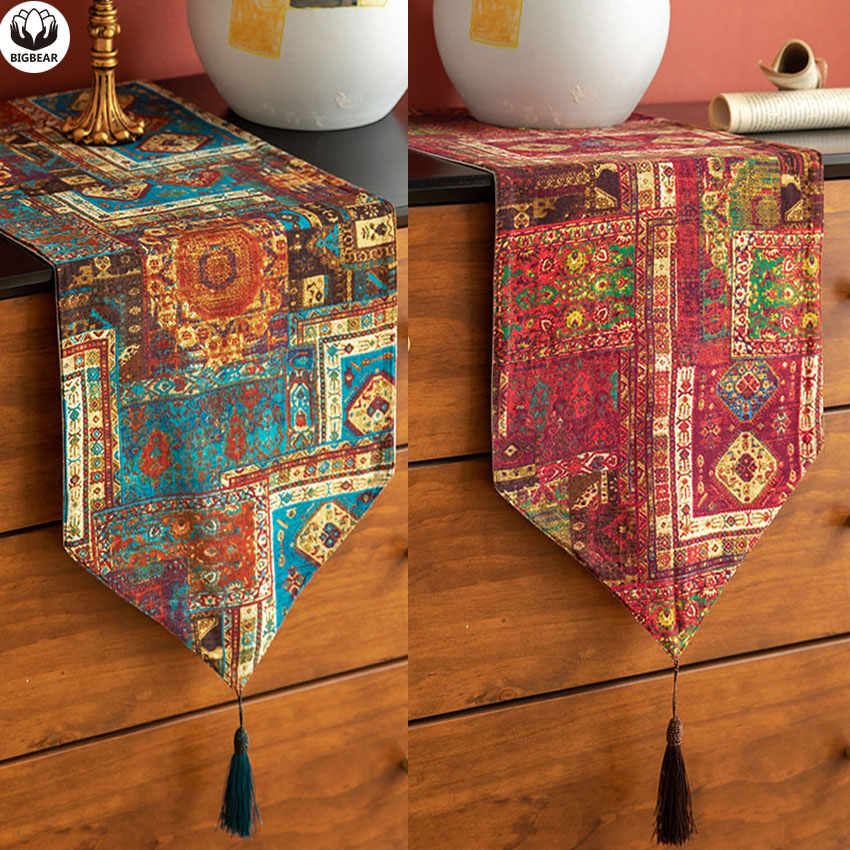 Bohemian Table Runner Cloth Cotton Modern Table Runners 4 6 8 Seaters