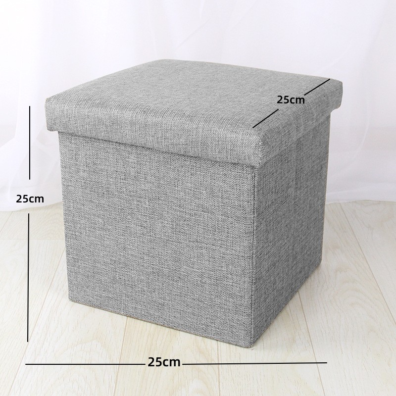 25*25*25cm Storage Stool Sit Folding Box Storage Box Ottoman Foldable Chair Storage Stool
