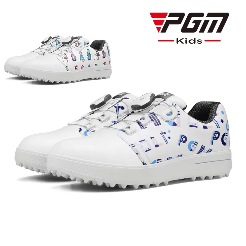 PGM GOLF Knob shoelace printed sneakers waterproof kid sport shoe with