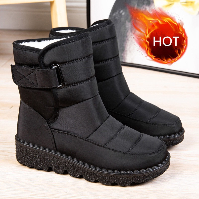 Women's Casual Boots Winter Warm Waterproof | Shopee Malaysia