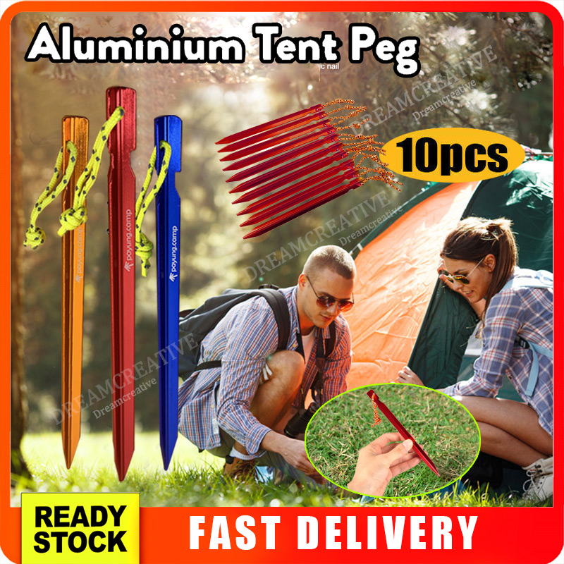 Camping Peg 1pc 18cm Harden Aluminium Alloy Y Shape Ultralight Tent Peg