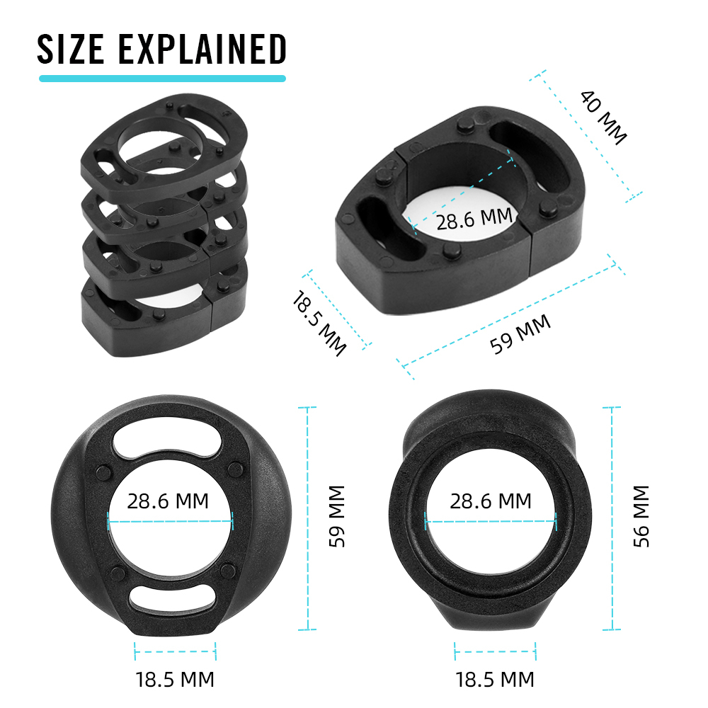 New RYET Intergrated Carbon Handlebar Spacers Split Kits Plastic