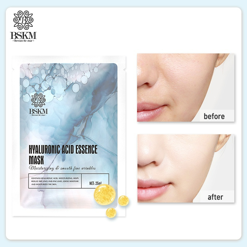 BSKM Hyaluronic Acid Serum Face Mask Moisturizing Whitening Anti Aging Facial Skincare Essence