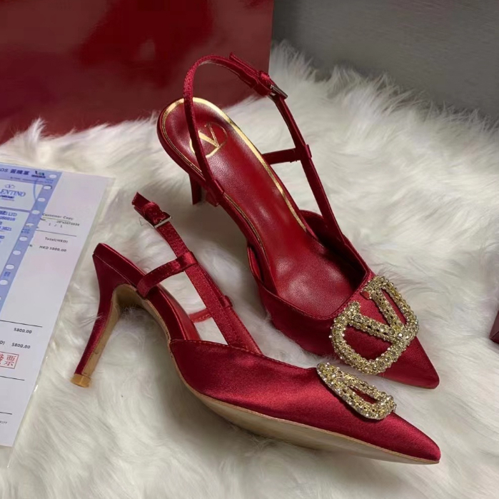 [with shoe box] VT 2025 new pointed V-buckle fashionable women's high ...