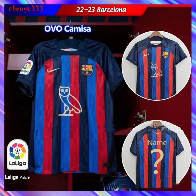 barcelona jersey drake 2022 2023 home 2 men's soccer jersey Shopee