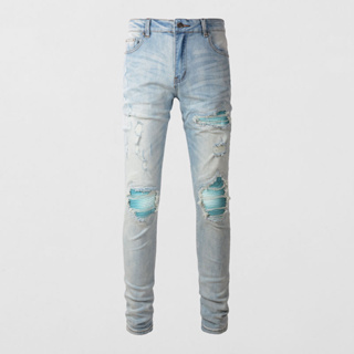 Men Baggy Denim Trousers Jeans Ripped Jeans for Punk Wide Leg Pants  Streetwear