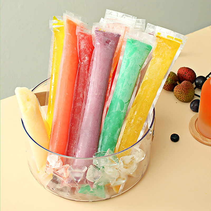 20pcs Ice Cream Plastic Bag Popsicle Disposable Ziplock plastik Aiskrim