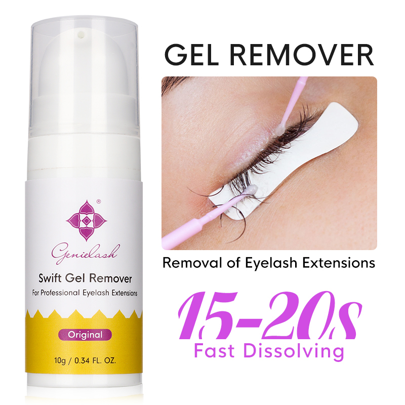 Genielash 10ml Rapid Gel Remover for Eyelash Extensions 20 Seconds