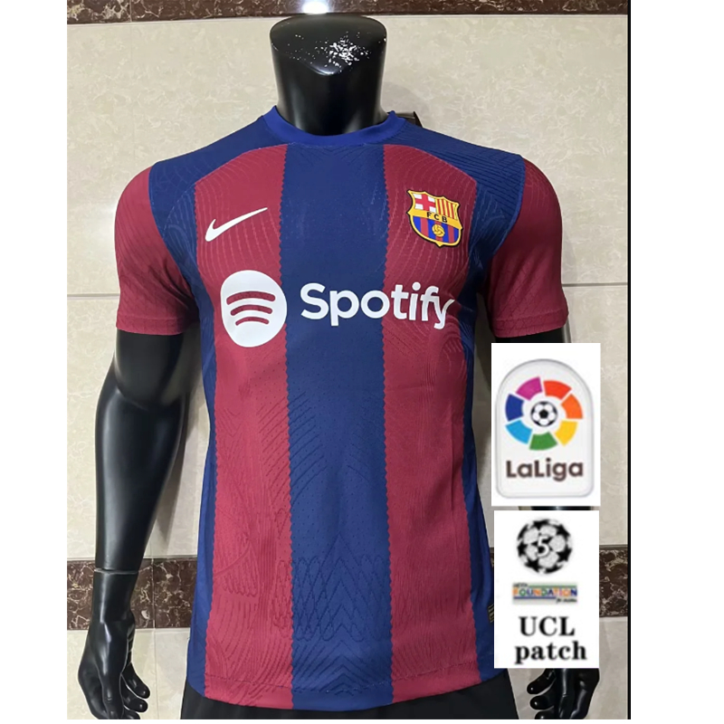 ((Player Version) 23/24 Barcelona Home Jersey Men's Football | Shopee ...