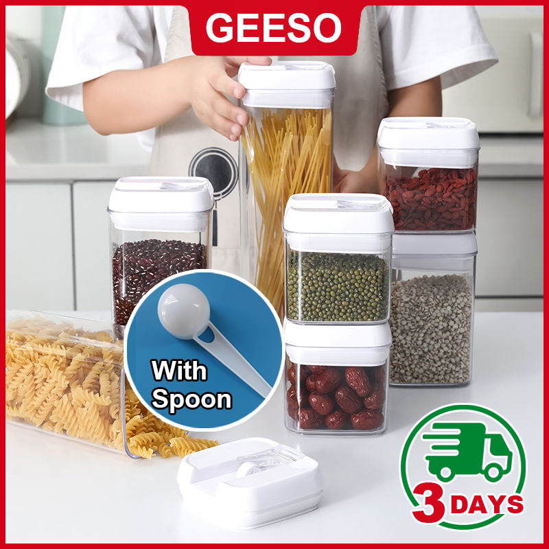GEESO Food Storage Container Sealed Fresh Box Storage Tank Transparent ...