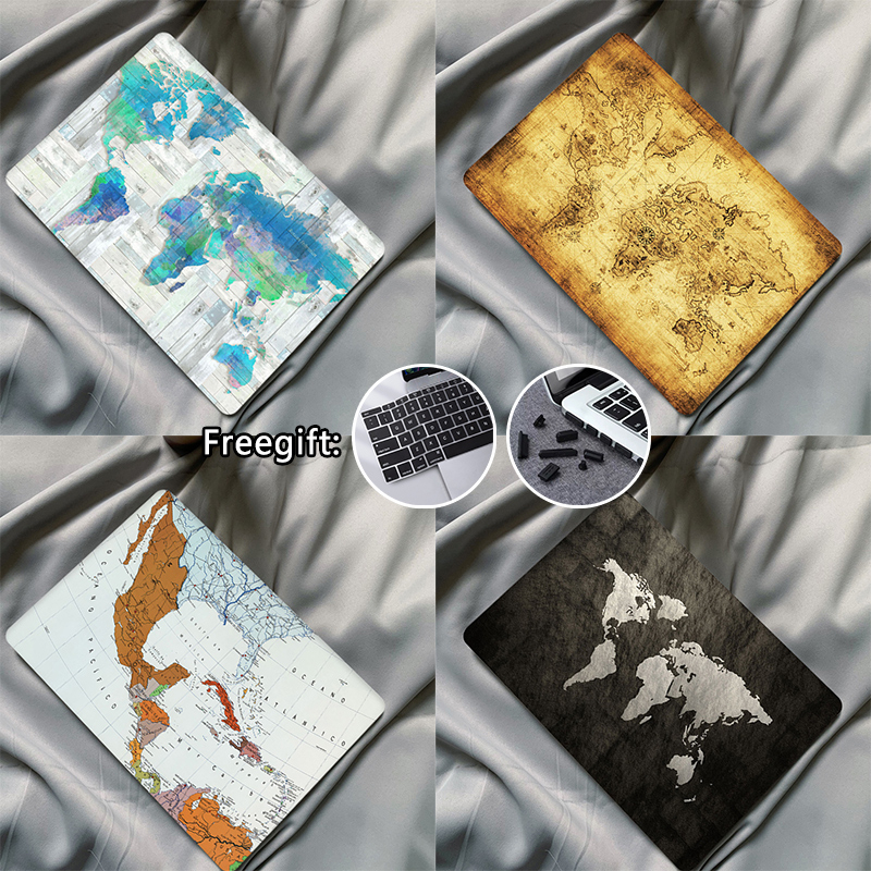 2023 Vintage World Map Design Case for M2 Macbook Air13 inch Pro 13 14 ...