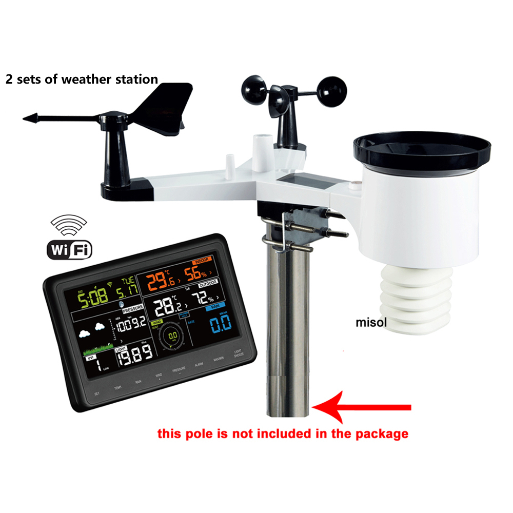 misol WH2900 thermometer web wunderground weatherbug weathercloud
