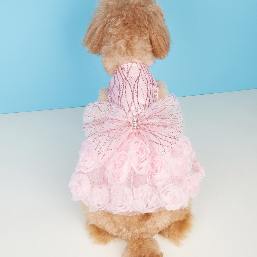 Dog Dress Pet Wedding Dress Princess Lace Puppy Birthday Party Outfit